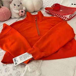 Lululemon electric, Coral Orange M/L Scuba Oversized sweatshirt